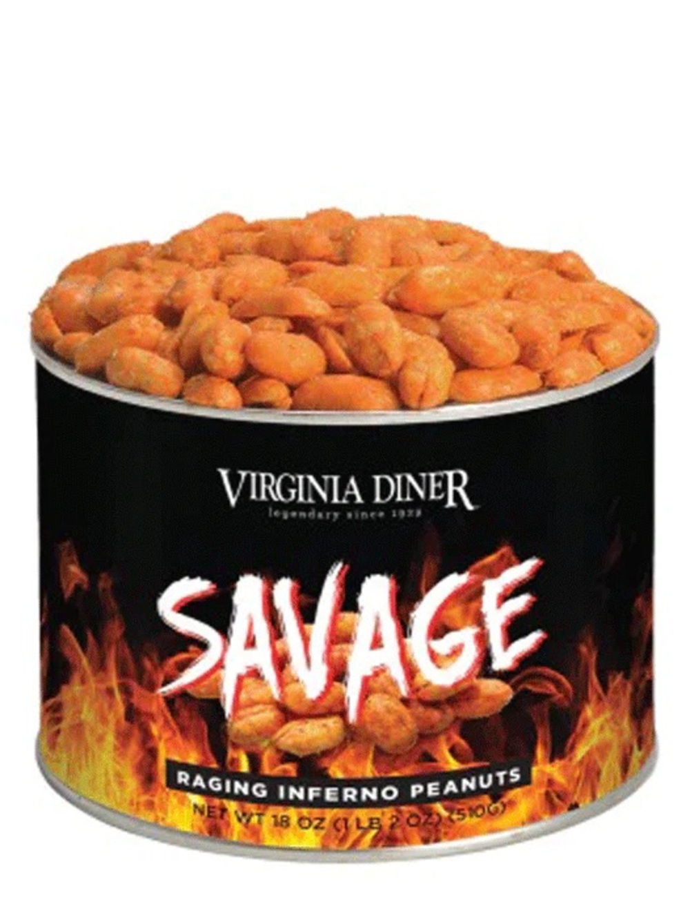 9 oz Can Spicy HOT Savage Raging Inferno Peanuts
